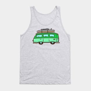 Happy camper hash tag van life Tank Top